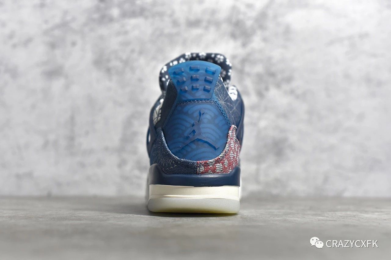 
乔丹 Air Jordan 4 Retro Sashiko Deep Ocean 蓝白牛仔刺子绣篮球鞋|华体会体育hth官方网站(图7)