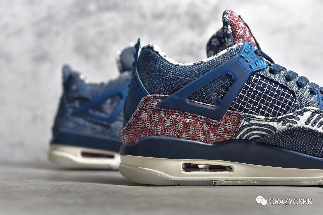 
乔丹 Air Jordan 4 Retro Sashiko Deep Ocean 蓝白牛仔刺子绣篮球鞋|华体会体育hth官方网站(图11)