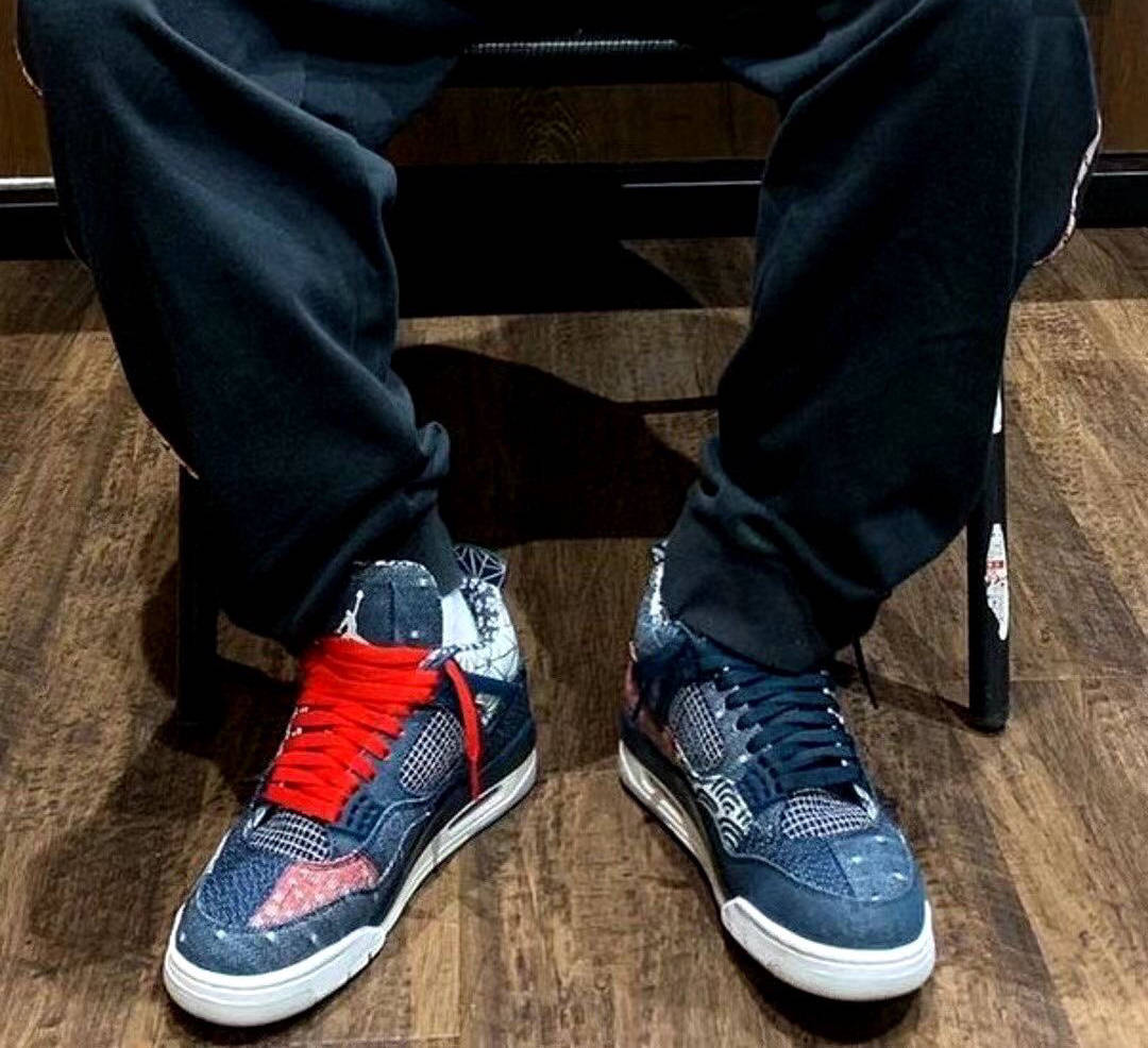 
乔丹 Air Jordan 4 Retro Sashiko Deep Ocean 蓝白牛仔刺子绣篮球鞋|华体会体育hth官方网站(图13)